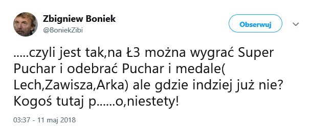 Prezes Zbigniew Boniek ostro o ostatnich wydarzeniach